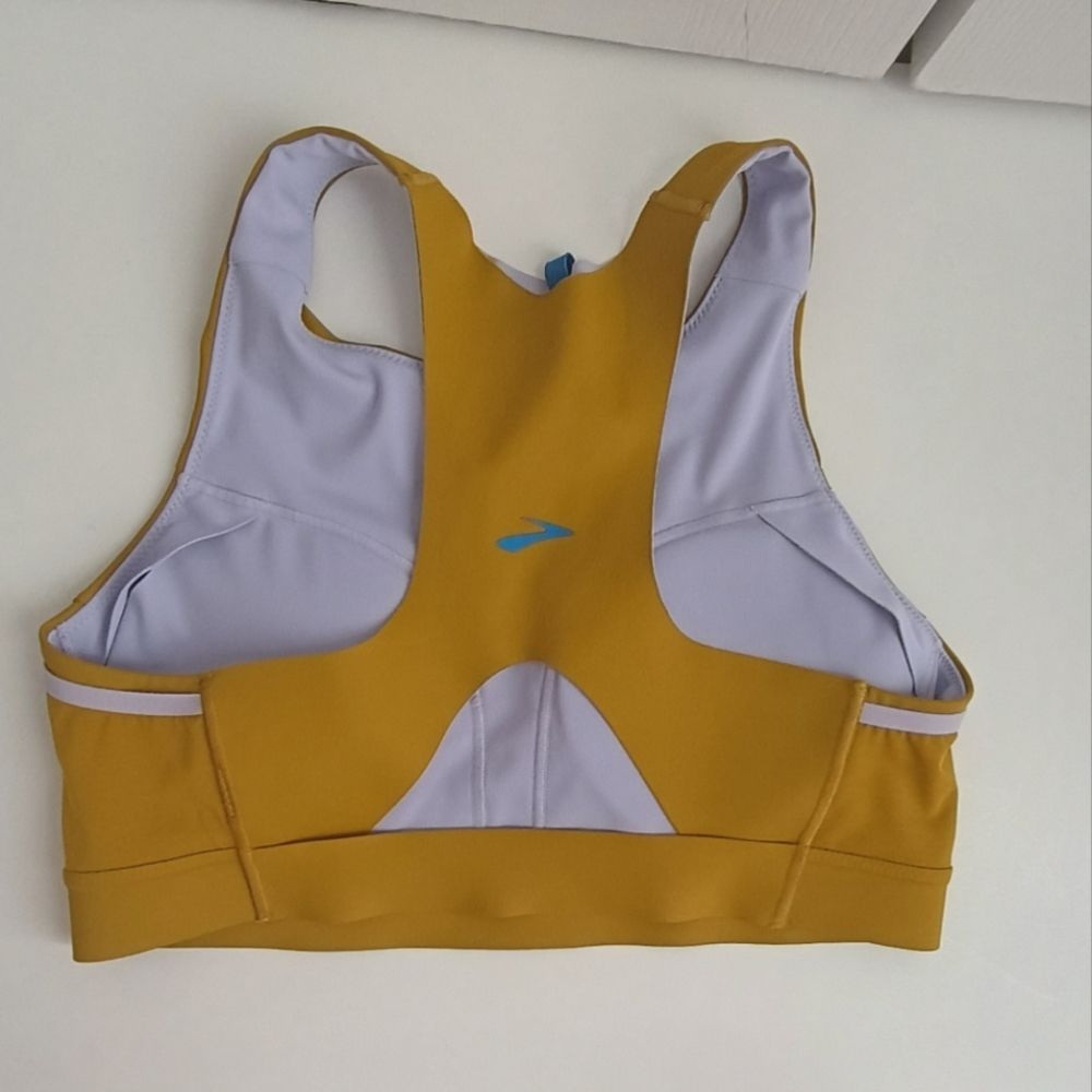 Brooks Sports Bra 36DD - 36E Drive Three-Pocket Run - Golden Hour Violet - Picture 4 of 13